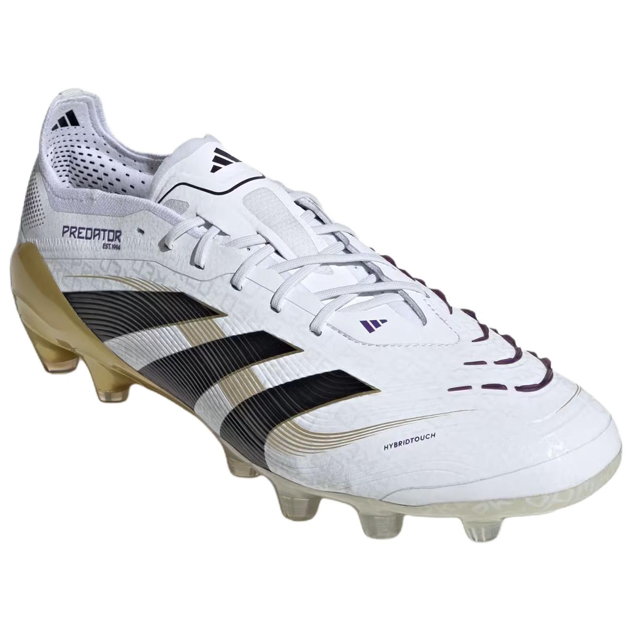 Adidas PREDATOR ELITE Abrasion Resistant Abrasion Resistant Soccer Shoes Unisex White Black