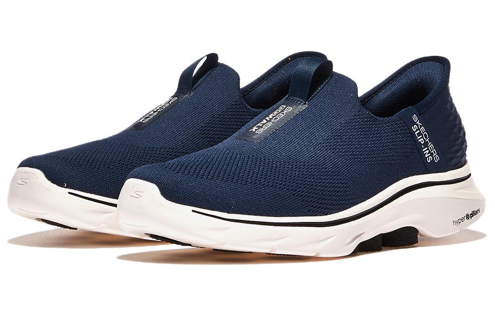 Skechers GO WALK 7 Soft And Comfortable Cushioning, Wear Resistant Low top Casual Shoes Men’s Blue White