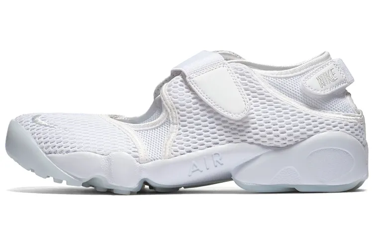 Nike Air Rift Breathe Mesh, Synthetic Leather Comfortable Breathable Beach Sandals Women's White