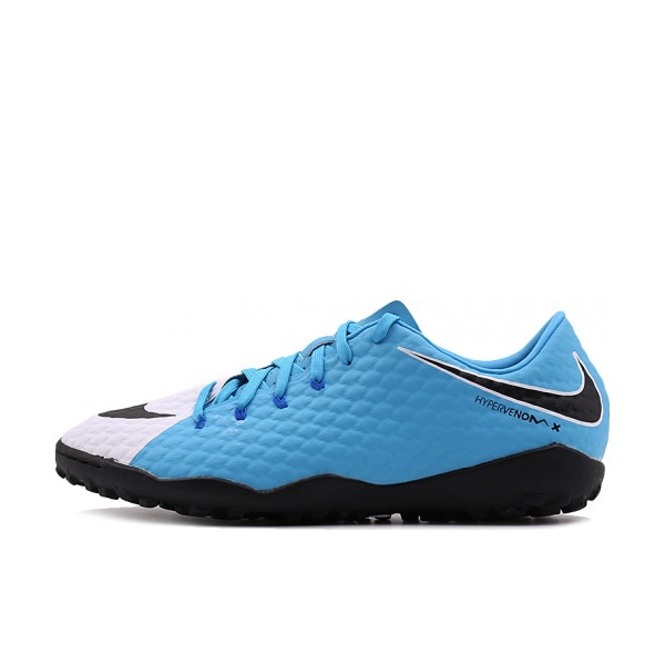 Nike Hypervenom Phelon TF Turf Cushioning Abrasion Resistant Cushioning, Wear Resistant Soccer Shoes Men’s Blue Black