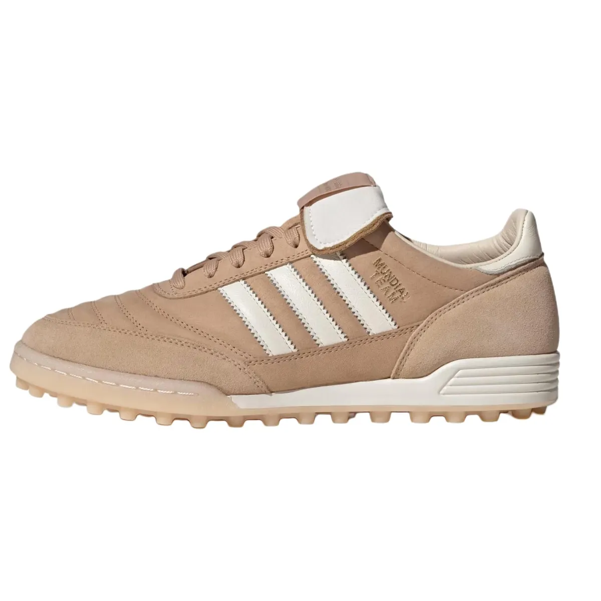 Adidas Originals TF Turf Firm Ground Slip Resistant Abrasion Resistant Soccer Shoes Men's Brown Beige