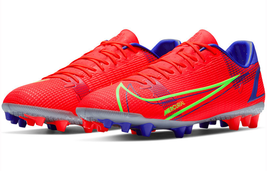 Мужские бутсы Nike Mercurial Vapor 14 Academy AG (красно-зеленые) — Красный / зелёный — фото 3