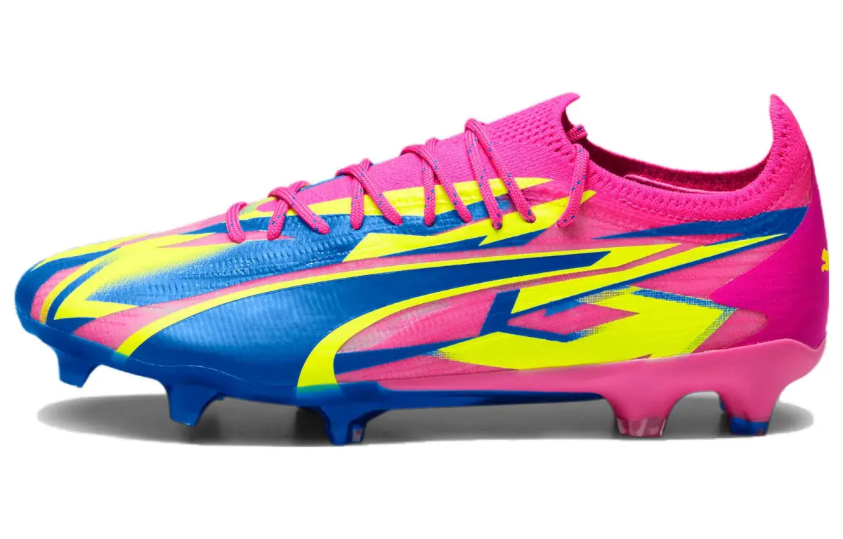 PUMA Ultra Ultimate AG Artificial Ground FG Firm Ground Abrasion Resistant Soccer Shoes Men's Red Blue