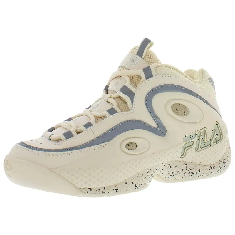 FILA Grant Hill 3 Cushioning Abrasion Resistant Cushioning, Wear Resistant Mid top Casual Shoes Women's Ecru