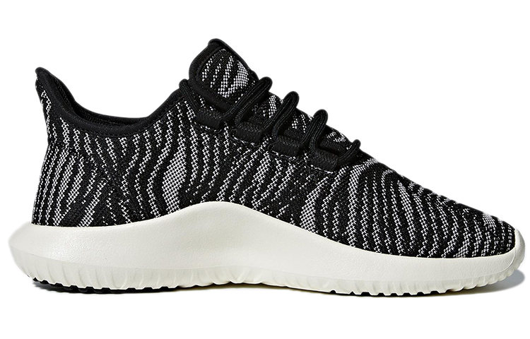 Женские кроссовки adidas originals Tubular Shadow (черные с белым) — Чёрный / белый — фото 2