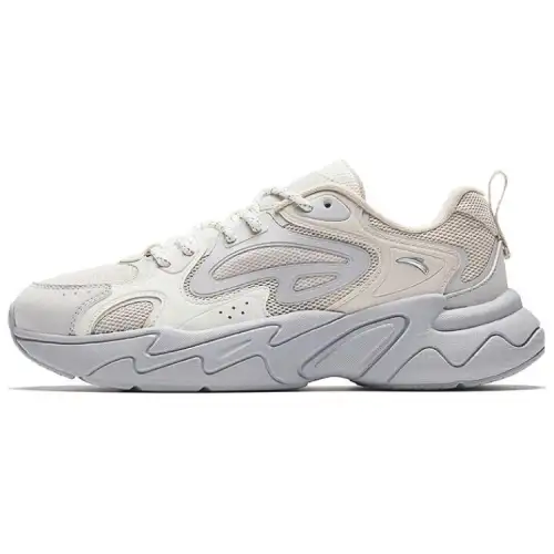 Anta Pulse Cushioning Slip Resistant Abrasion Resistant Low top Casual Shoes Women's Beige Gray Pink