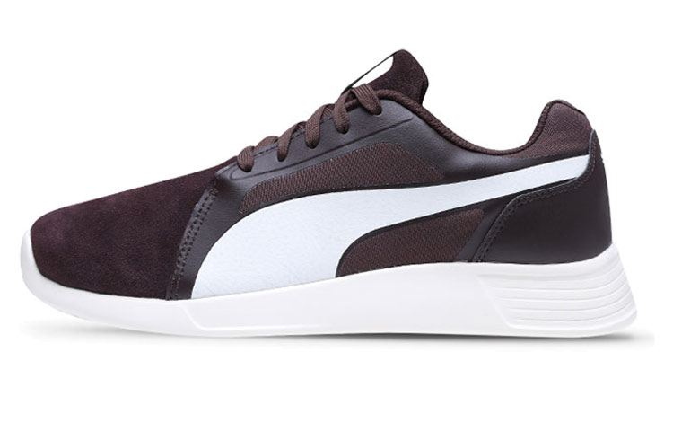 PUMA St Trainer Evo Sd Artificial Leather Comfortable And Trendy Cushioning Support Low top Casual Shoes Men's Coffee