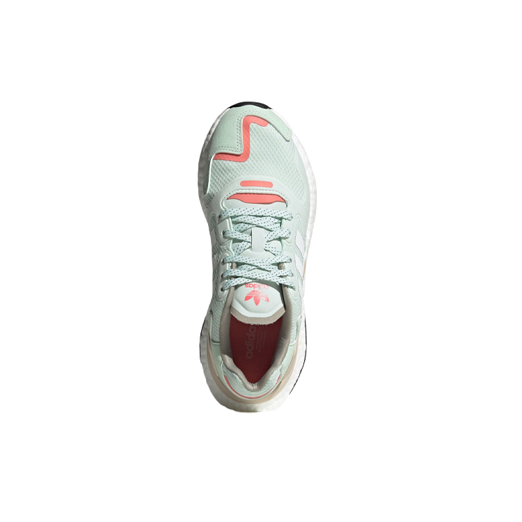 Женские кроссовки adidas originals Day Jogger (зелено-бело-оранжевые) — Зелёный / белый / оранжевый — фото 5