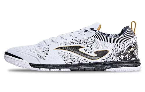 Joma IC/in Slip Resistant Abrasion Resistant Soccer Shoes Men's White Black