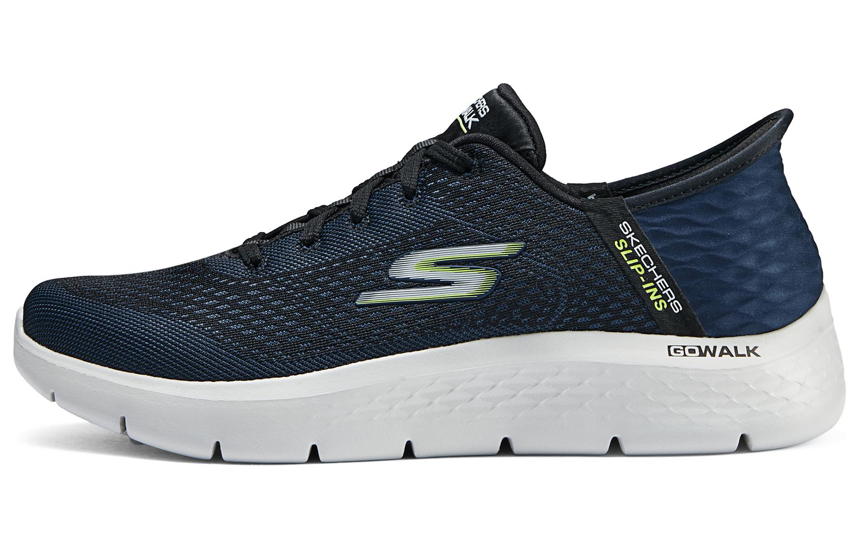 Skechers Go Walk Fle Hands Free Slip Ins Fabric Cushioning Low top Casual Shoes Men’s Marine Blue