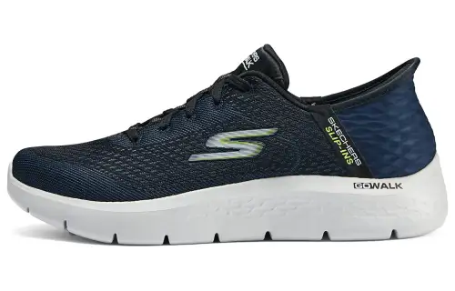 Skechers Go Walk Fle Hands Free Slip Ins Fabric Cushioning Low top Casual Shoes Men's Marine Blue