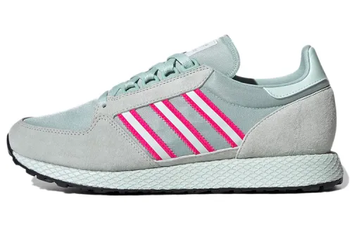 Adidas Originals Forest Grove Textile, Split Suede Abrasion Resistant Low top Casual Shoes Men's Gray Green