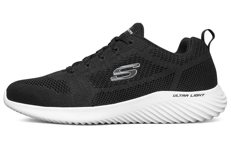 Skechers Bounder Mesh, Textile Cushioning Breathable Low top Casual Shoes Men's Black