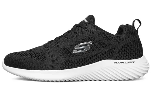 Skechers Bounder Mesh, Textile Cushioning Breathable Low top Casual Shoes Men's Black