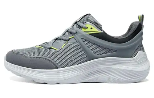 Skechers BOBS SQUAD WAVES Textile, Artificial Leather Low top Casual Shoes Men's Gray
