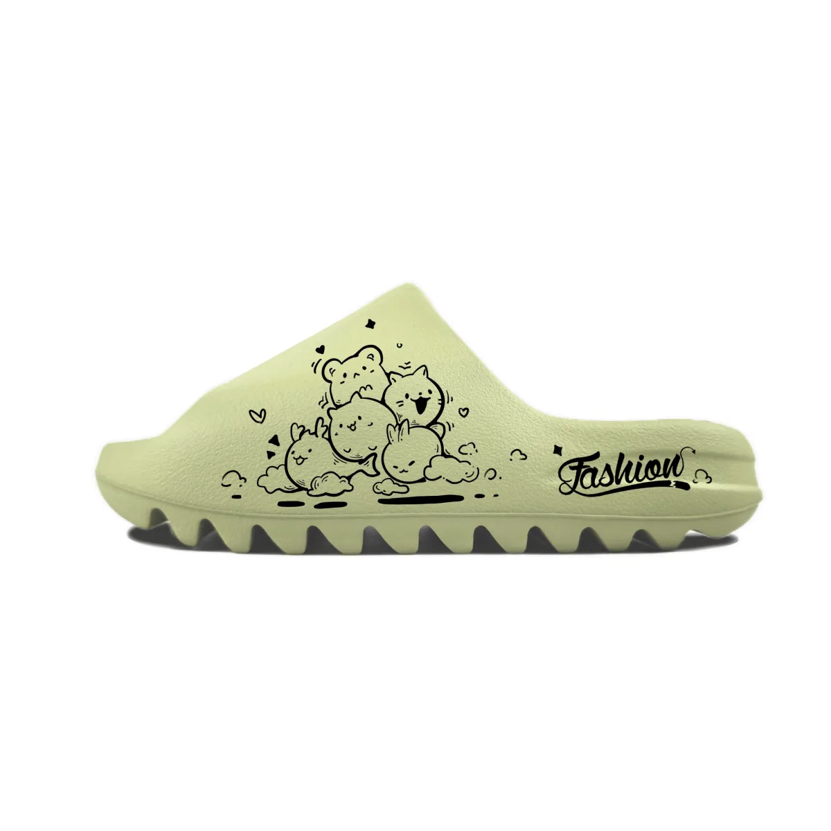 Adidas Originals Yeezy Slide Slip Resistant Slide Slippers Unisex Green