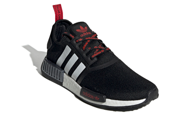 Кроссовки adidas originals NMD_R1 (черно-бело-красный) — Чёрный / красный / белый — фото 2