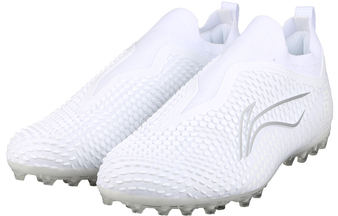 Li Ning MG Multi Ground Artificial Turf Cushioning Soccer Shoes Men’s White