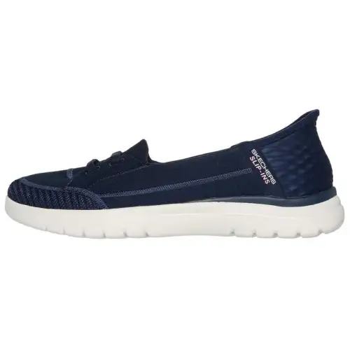 Skechers On The GO Fle Fabric Low top Casual Shoes Women's Marine Blue