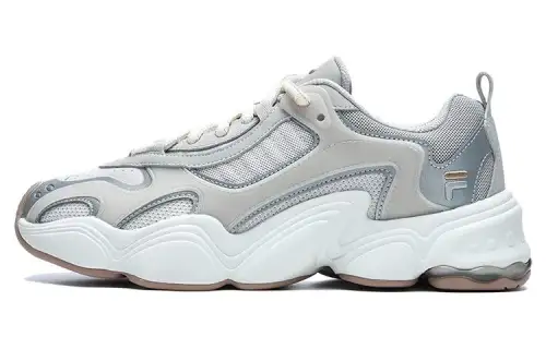 FILA FUSION TENACITY Monster Textile, Synthetic Leather, TPU Low top Casual Shoes Men's Rain Mist Gray