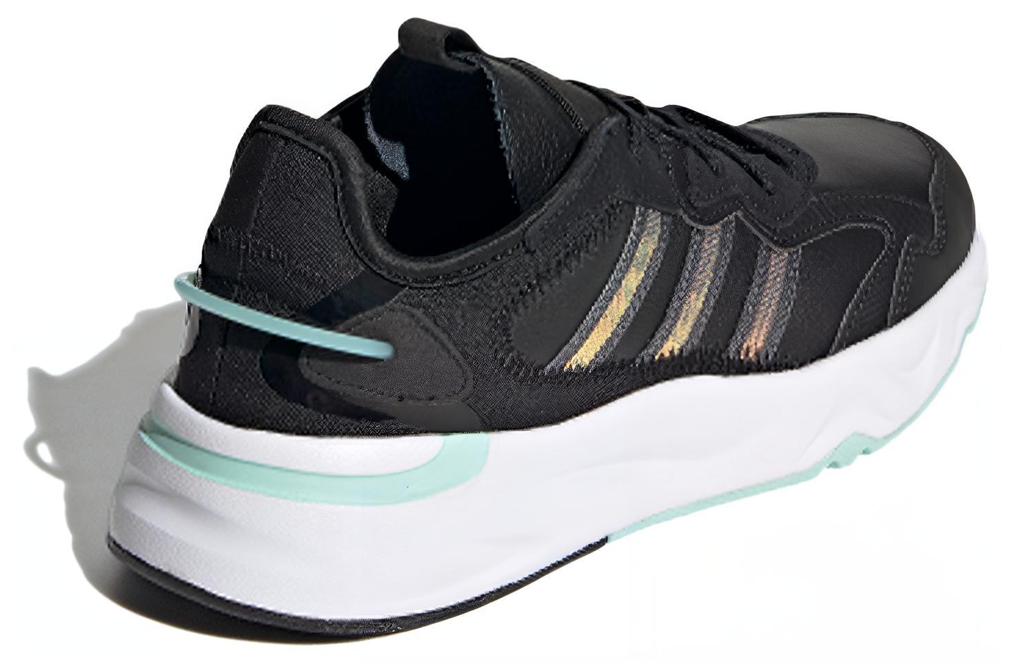Женские кроссовки adidas neo Futureflow (черно-зеленые) — фото 4