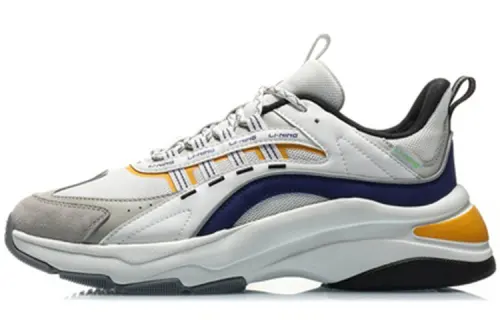Li Ning Cushioning Slip Resistant Abrasion Resistant Low top Sports Casual Shoes Men's Brown