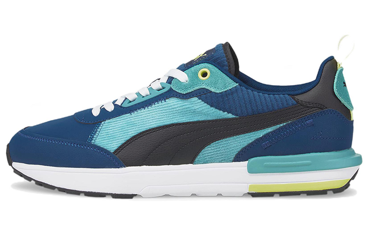 PUMA R22 Casual Shoes Unisex Low Top Black/Dark Blue/Lake Blue