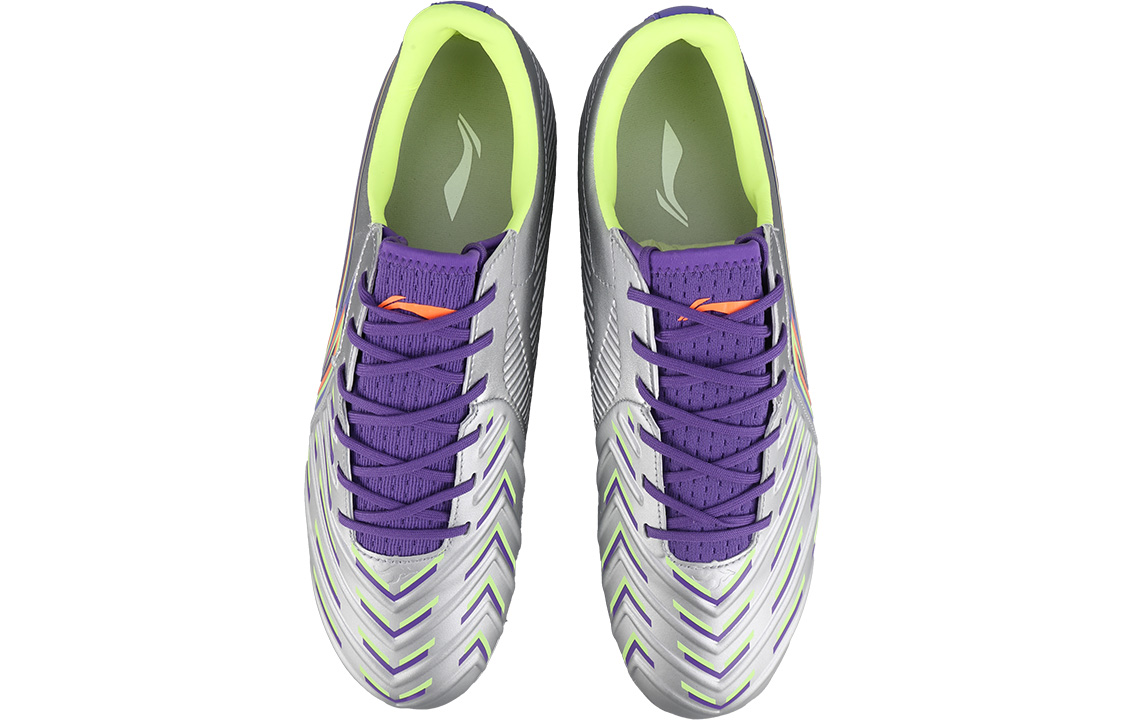 Li Ning Brocade MG Multi Ground Artificial Turf Soccer Shoes Men’s Purple