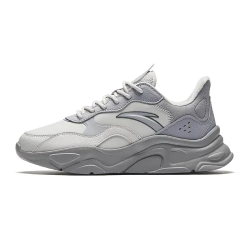 Anta Millennial Generation Slip Resistant And Abrasion Resistant Coverage Low top Casual Shoes Women's Gray