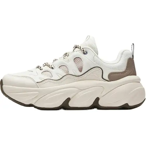 Anta Cute Paw Fashion Trend Cushioning, Wear Resistant Low top Casual Shoes Women's Ivory White