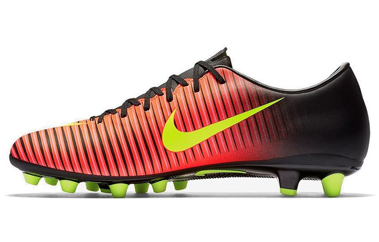Nike Mercurial Victory 6 lace IC/IN shock-absorbing, non-slip, wear-resistant and impact-resistant football shoes for men, red, yellow and black