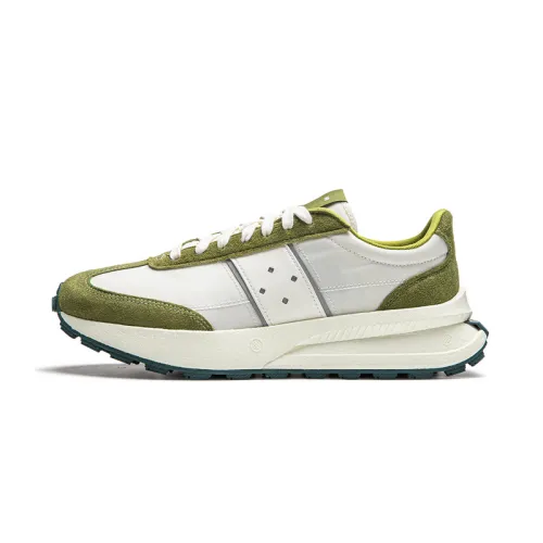 Li Ning Low top Casual Shoes Unisex White Green