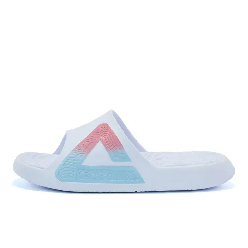 PEAK Tai Ji1.0 Slide Slippers Unisex White Blue Pink