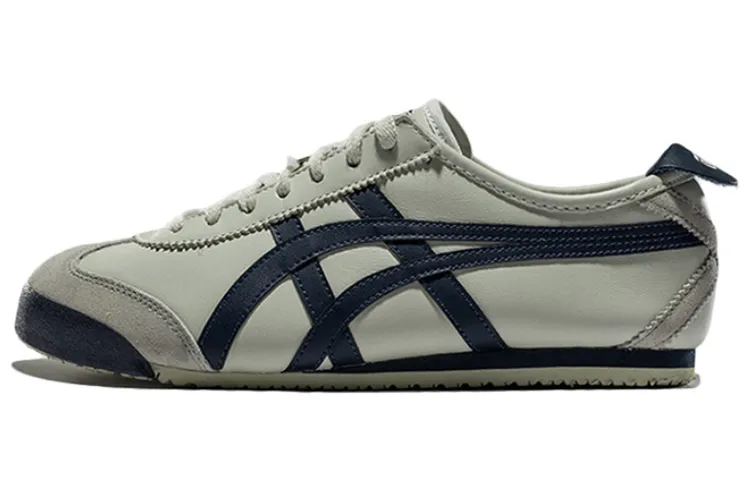 Onitsuka Tiger MEXICO 66 Lightweight Sports, Fleece Lined Low top Casual Shoes Unisex Beige Gray