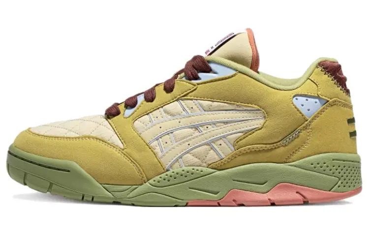 ASICS Gel Fuse Textile, Synthetic Leather Cushioning, Wear Resistant Low top Casual Shoes Unisex Yellow