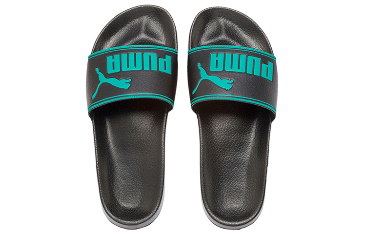 Шлепки PUMA Leadcat (черно-синие) — фото 4