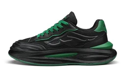 DEERWAY Cushioning, Wear Resistant Low top Casual Shoes Men's Black Green
