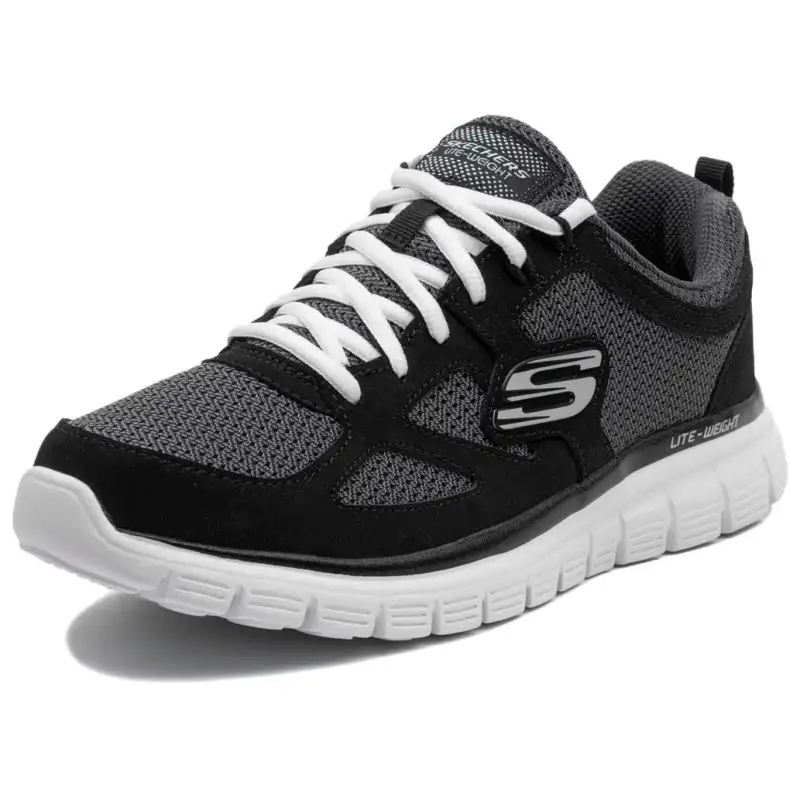 Skechers Burns Abrasion Resistant Abrasion Resistant Low top Running Shoes Men's Black Gray
