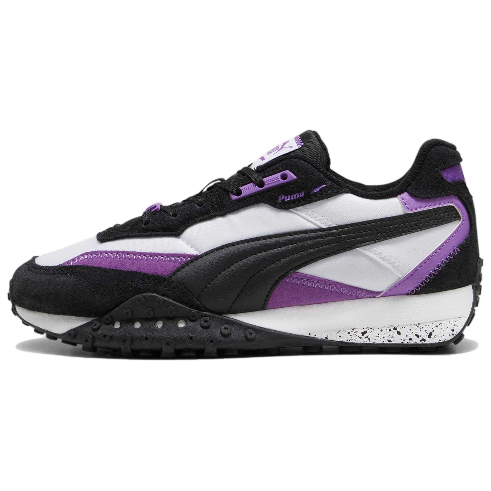 PUMA Blktop Rider Low top Casual Shoes Unisex White Black Purple