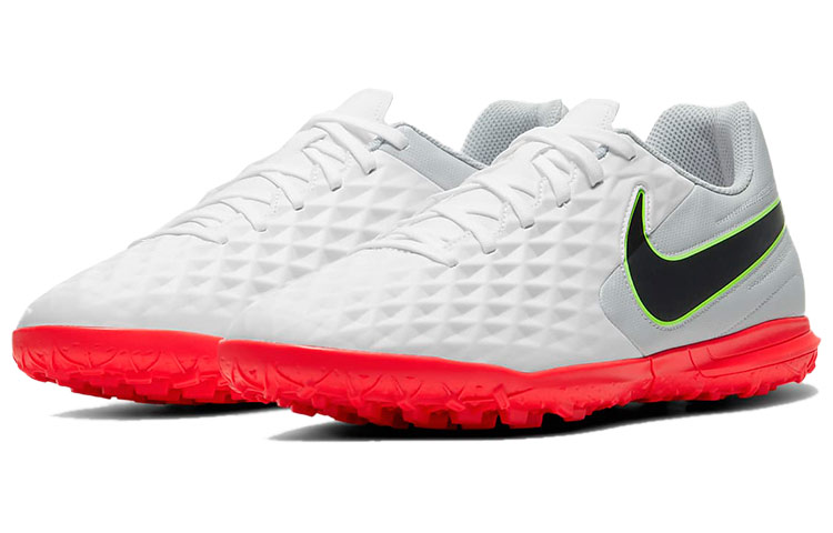 Мужские футбольные бутсы Nike Tiempo Legend 8 Club MG (серо-оранжевые) — фото 3