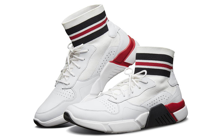 Мужские кроссовки Skechers Block (бело-красные) — фото 3
