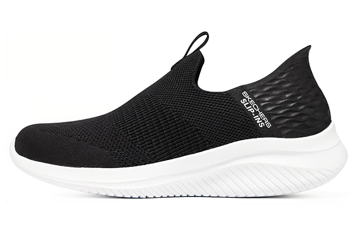 Skechers Ultra Flex 3.0 Hands Free Slip Ins 3.0 Cozy Streak Flash Shoes Fabric Low top Casual Shoes Women’s Black White