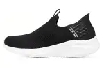 Skechers Ultra Flex 3.0 Hands Free Slip Ins 3.0 Cozy Streak Flash Shoes Fabric Low top Casual Shoes Women's Black White