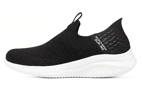 Skechers Ultra Flex 3.0 Hands Free Slip Ins 3.0 Cozy Streak Flash Shoes Fabric Low top Casual Shoes Women's Black White