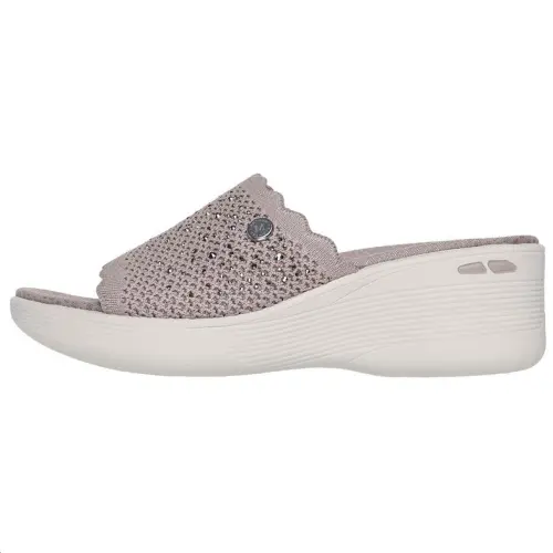 Martha Stewart x Skechers Pier Lite Slide Slippers Women's Taupe