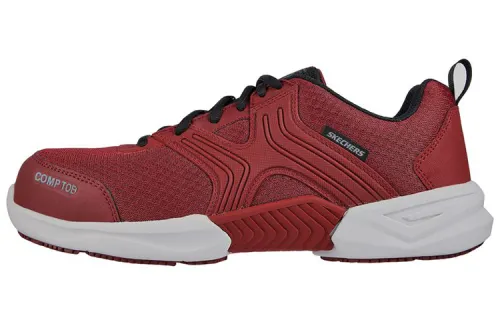 Skechers Work Casual Shoes Men's Low Top Red