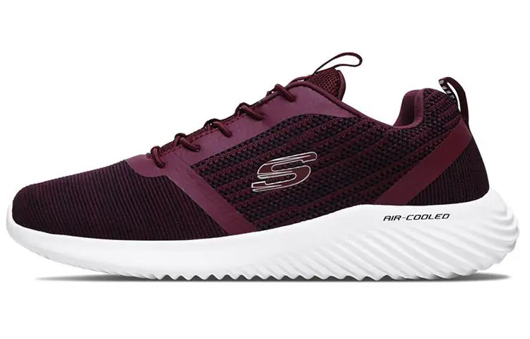 Skechers Bounder Casual Shoes Men's Low Top Burgundy