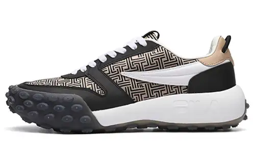 FILA Fashion Sneakers Low Top Running Shoes 'Black Beige'