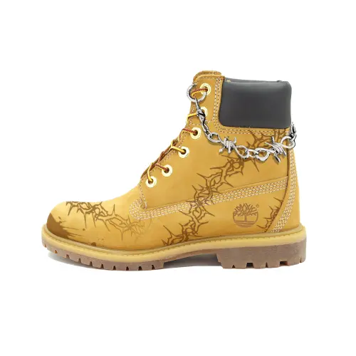 Timberland PREMIUM Short Combat Boots Men's Brown Yellow