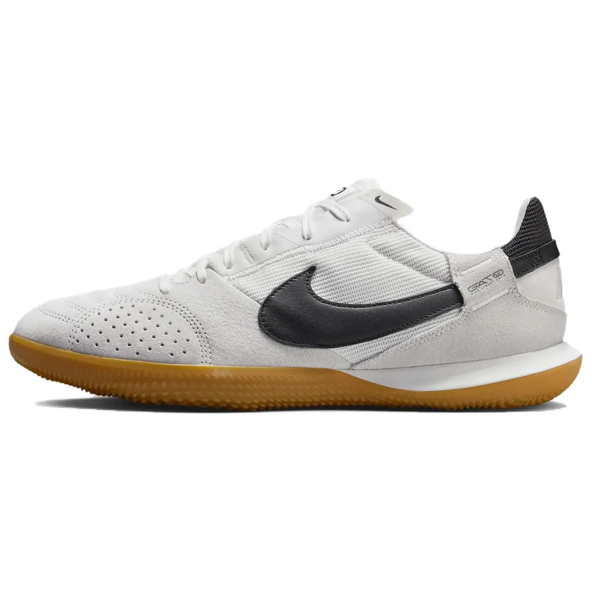 Nike Streetgato Artificial Turf Slip Resistant Abrasion Resistant Soccer Shoes Unisex White Gray